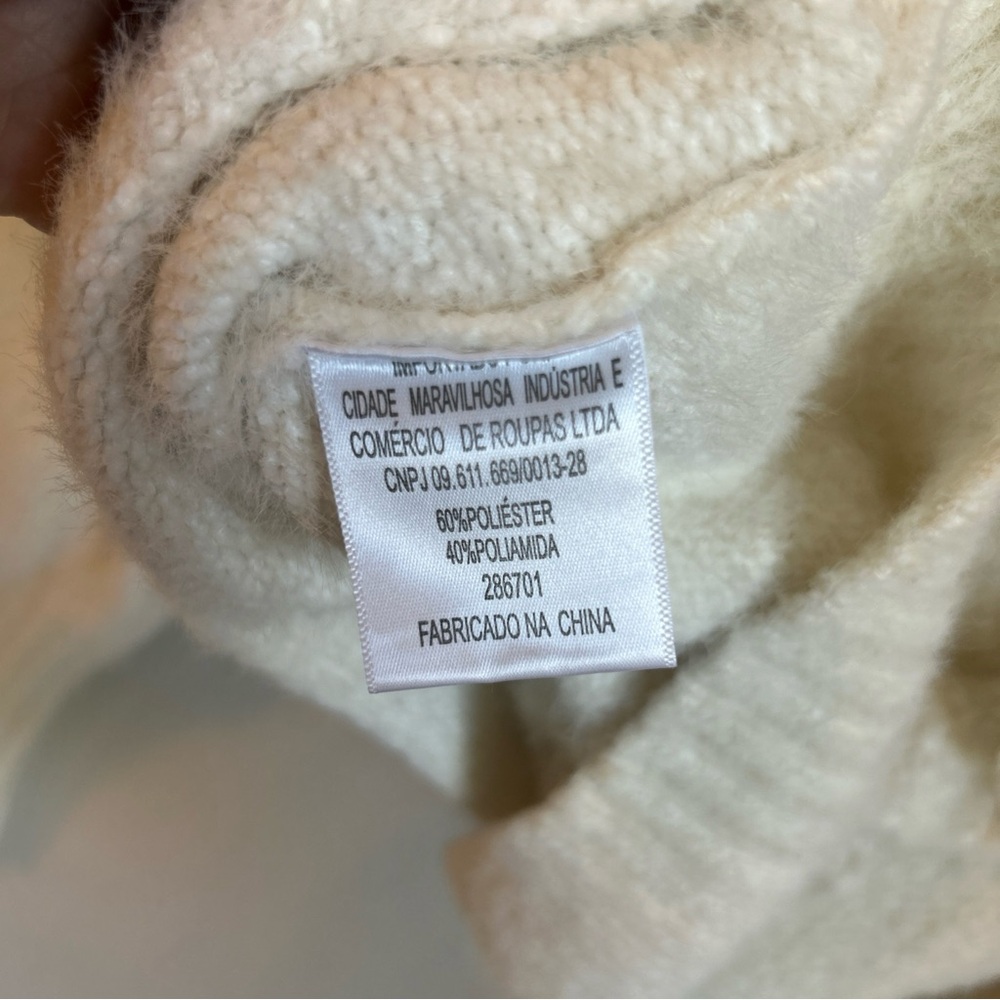 Farm Rio Cream Sweater Size P/S - Picture 11 of 11